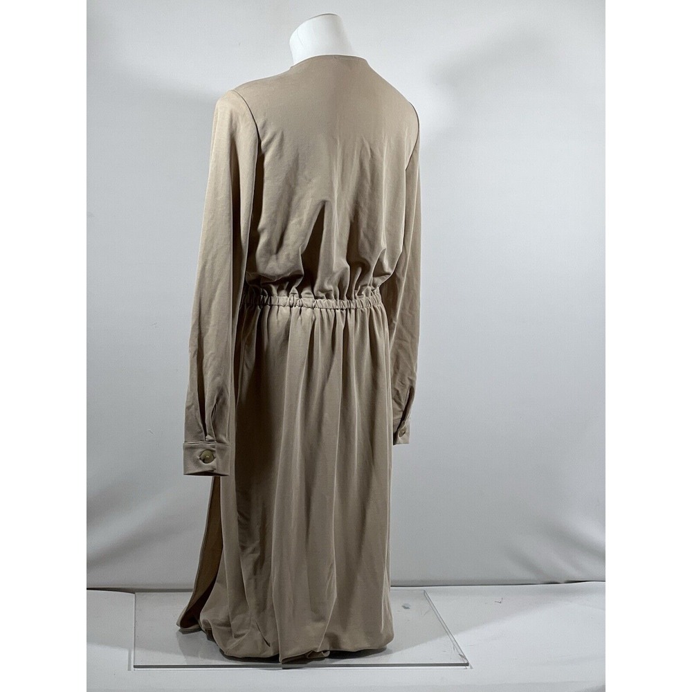Massimo Dutti Women's Maxi Dress Tan Crossover Elastic Waist Size‎ M - Picture 13 of 16